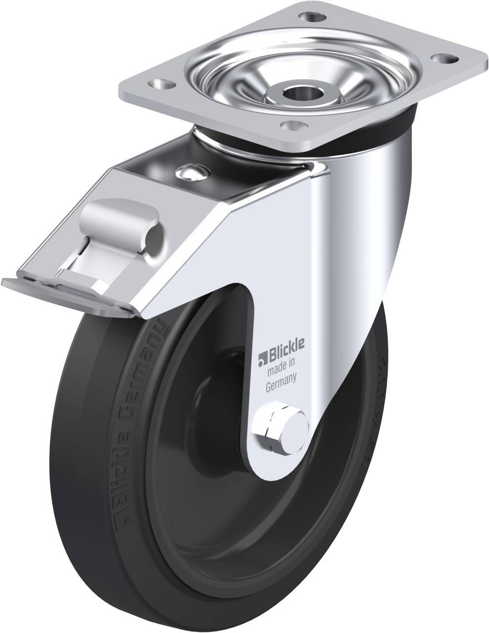 Blickle 618470 LK-POEV 200R-FI Forgóvillás görgő, rögzítővel KerékØ: 200 mm Teherbírás (max.): 500 kg 1 db
