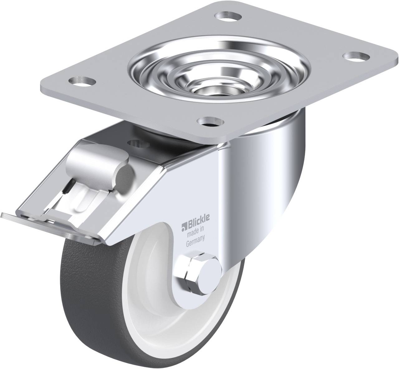 Blickle 655092 LK-POTH 100KA-3-FI Forgóvillás görgő, rögzítővel KerékØ: 100 mm Teherbírás (max.): 300 kg 1 db