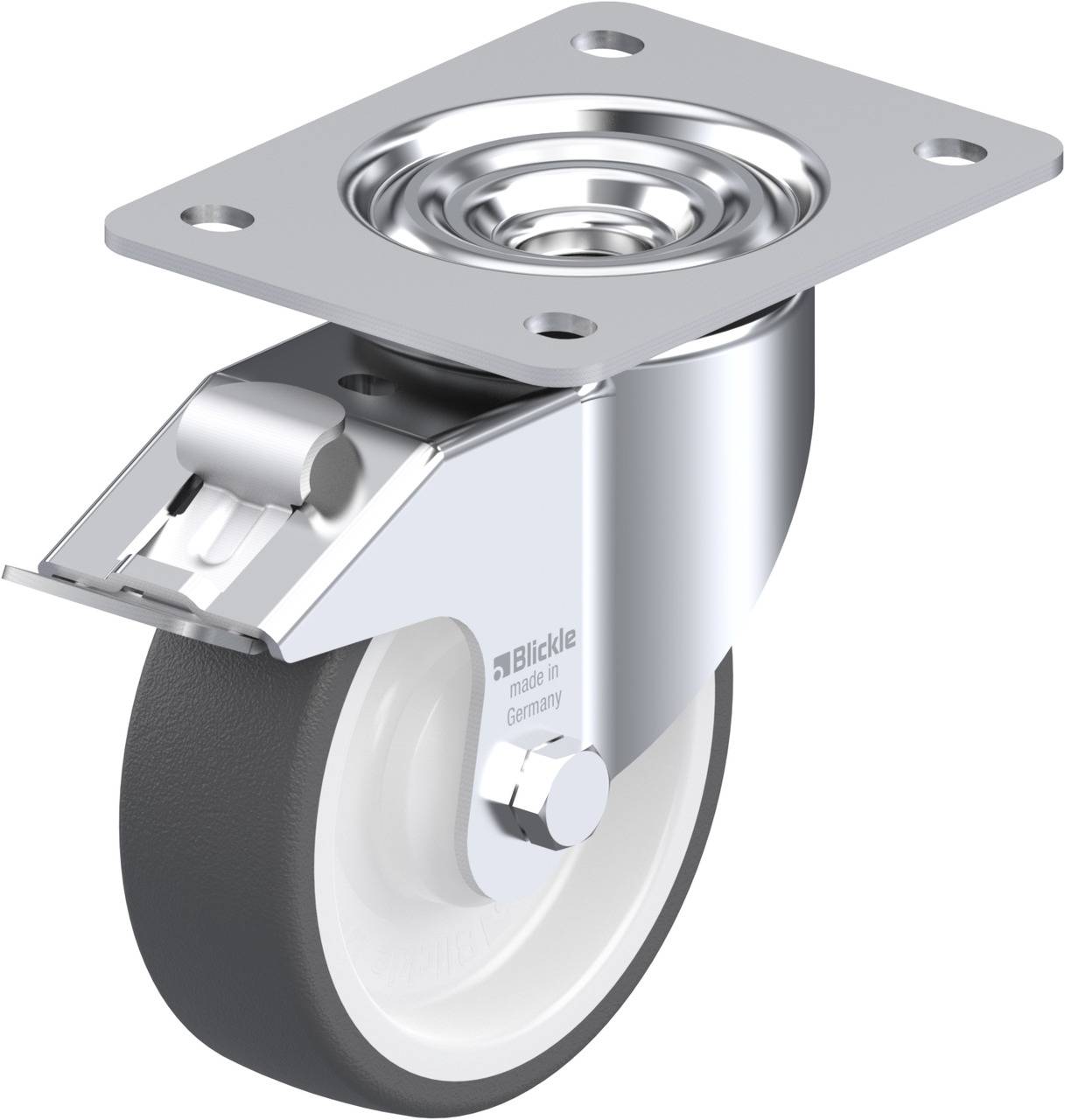 Blickle 618173 LK-POTH 125KA-3-FI Forgóvillás görgő, rögzítővel KerékØ: 125 mm Teherbírás (max.): 350 kg 1 db