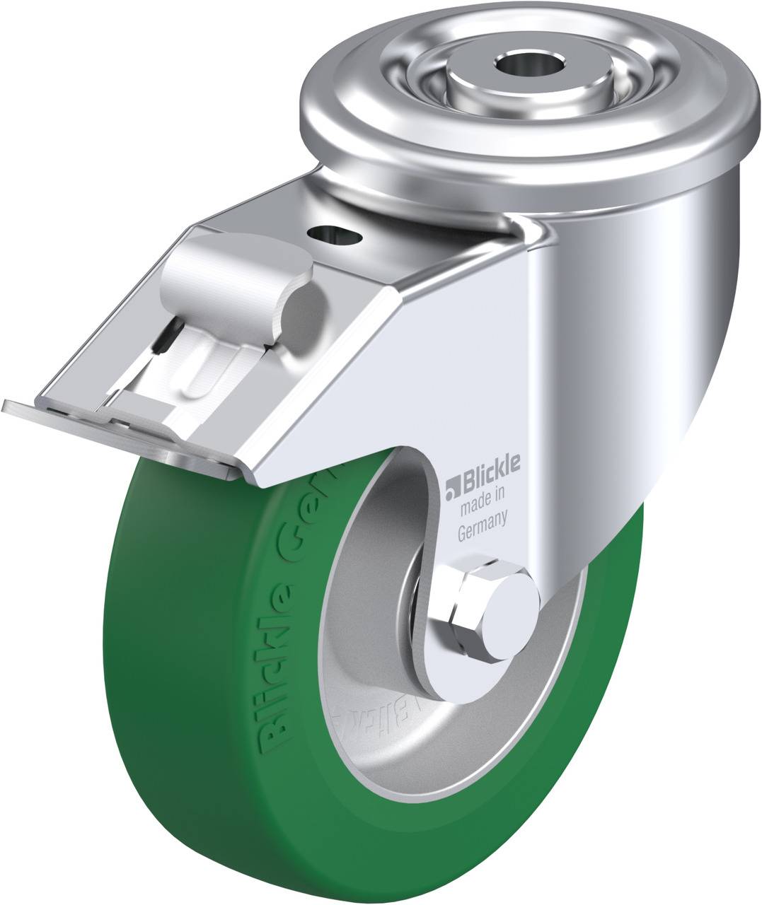 Blickle 618975 LKR-ALST 125K-FI Forgóvillás görgő, rögzítővel KerékØ: 125 mm Teherbírás (max.): 350 kg 1 db