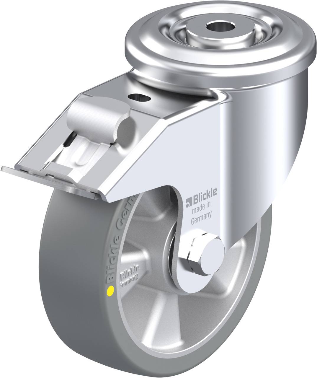 Blickle 733683 LKR-ALTH 125K-FI-AS Forgóvillás görgő, rögzítővel KerékØ: 125 mm Teherbírás (max.): 350 kg 1 db