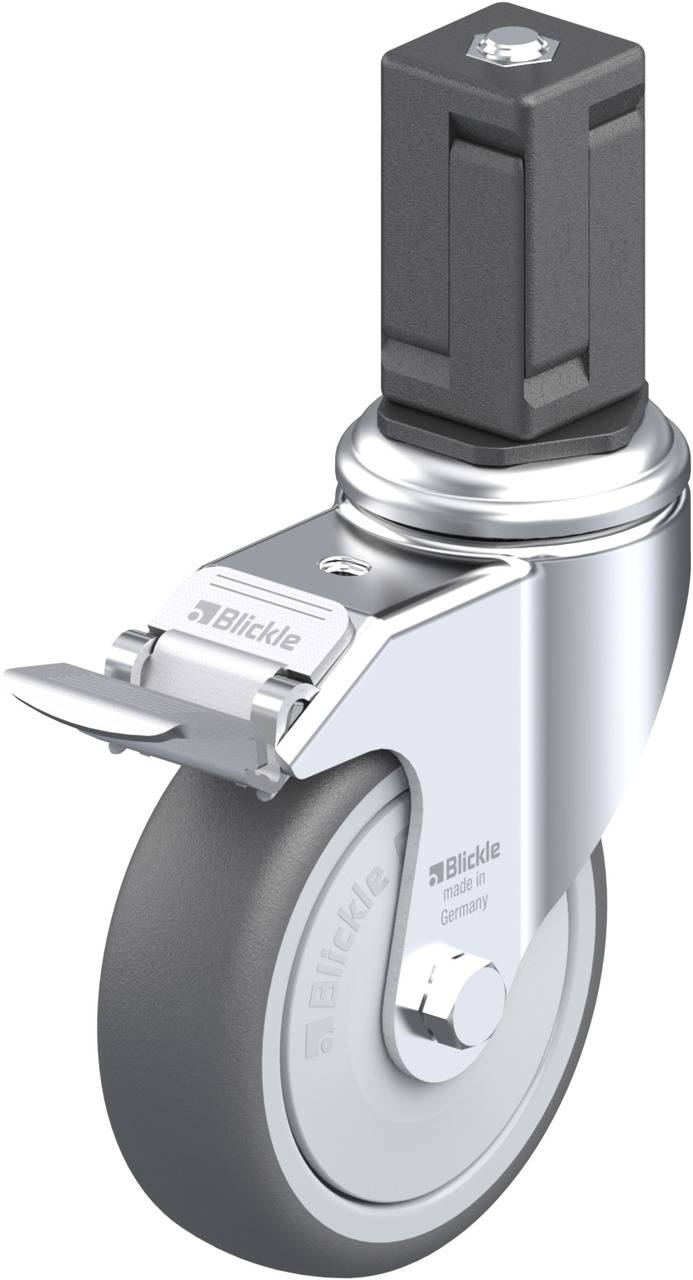 Blickle 848814 LKRA-PATH 101KF-11-FI-EV17 Forgóvillás görgő, rögzítővel KerékØ: 100 mm Teherbírás (max.): 120 kg 1 db