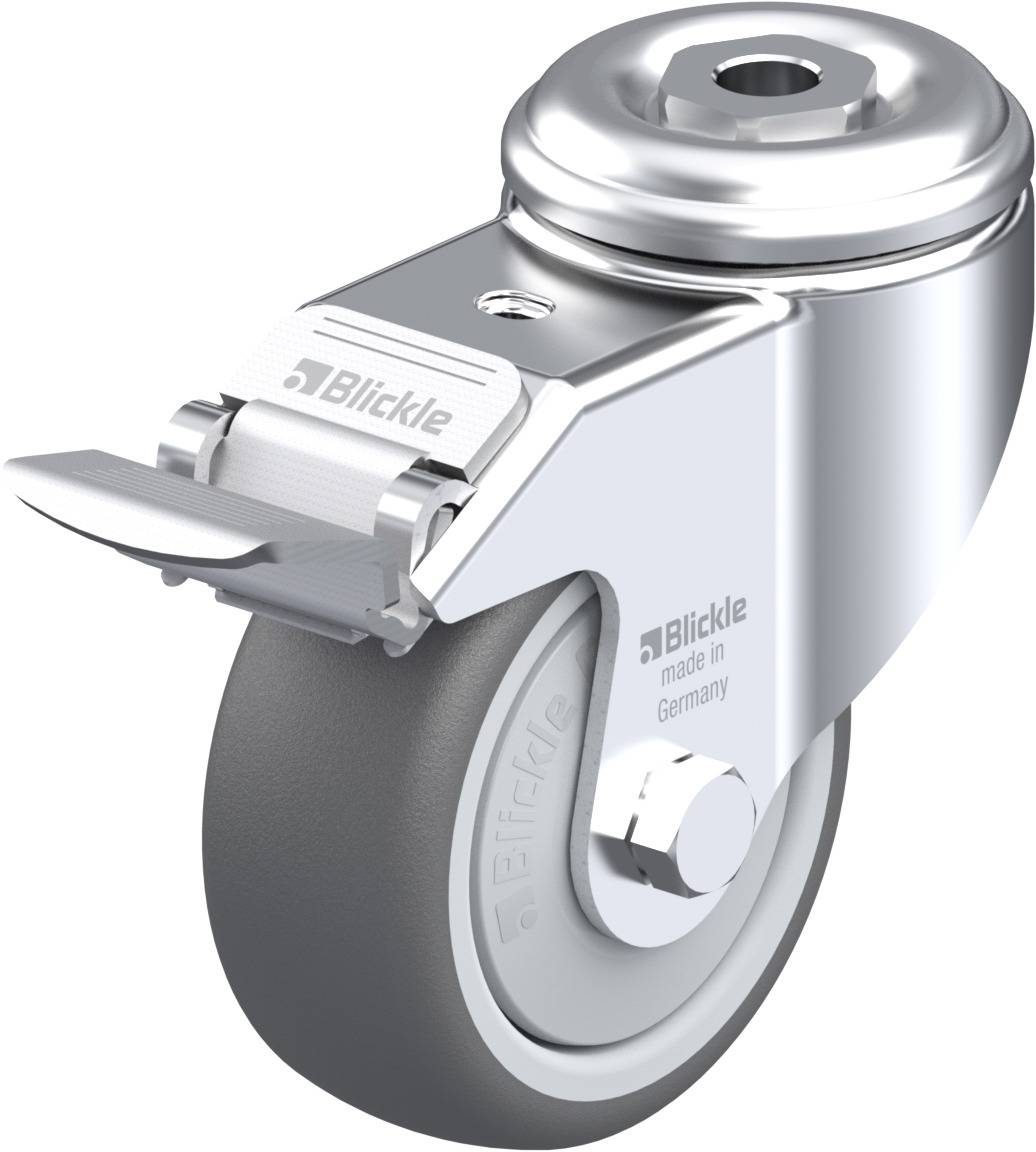 Blickle 755349 LKRA-PATH 80KF-11-FI Forgóvillás görgő, rögzítővel KerékØ: 80 mm Teherbírás (max.): 120 kg 1 db