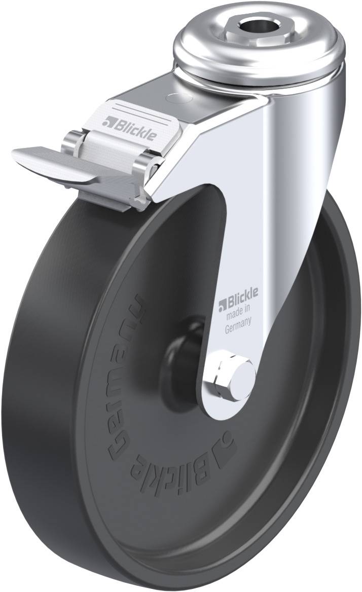Blickle 310573 LKRA-POA 150G-FI Forgóvillás görgő, rögzítővel KerékØ: 150 mm Teherbírás (max.): 110 kg 1 db