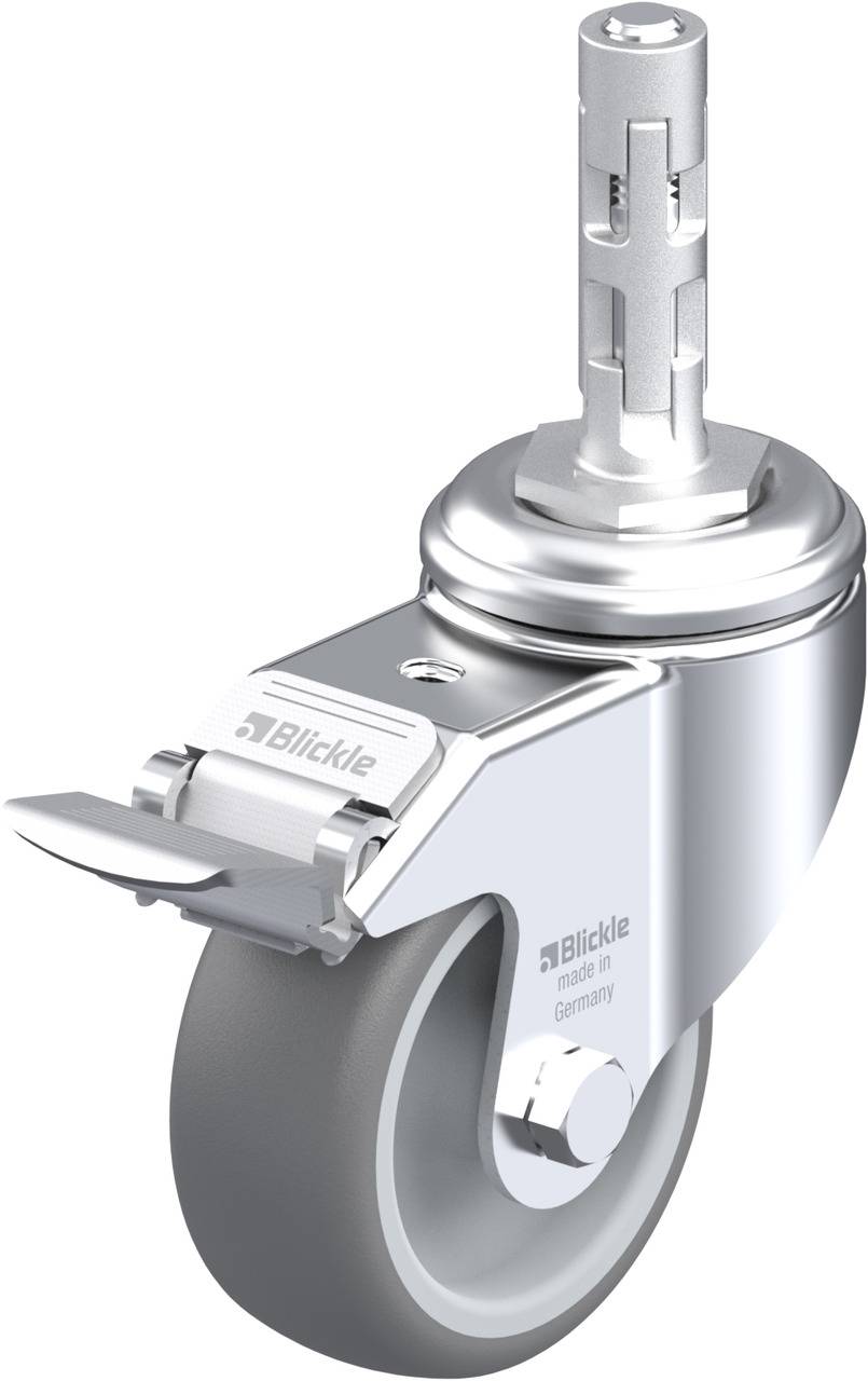 Blickle 705277 LKRA-TPA 80G-11-FI-E11 Forgóvillás görgő, rögzítővel KerékØ: 80 mm Teherbírás (max.): 100 kg 1 db