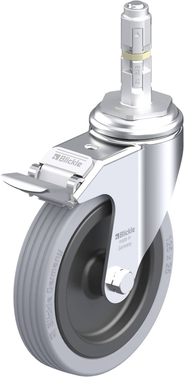 Blickle 224279 LKRA-VPA 125G-11-FI-E13 Forgóvillás görgő, rögzítővel KerékØ: 125 mm Teherbírás (max.): 100 kg 1 db