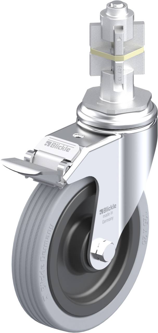 Blickle 616250 LKRA-VPA 125K-11-FI-E17 Forgóvillás görgő, rögzítővel KerékØ: 125 mm Teherbírás (max.): 100 kg 1 db