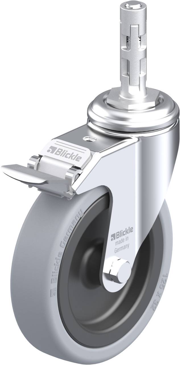 Blickle 350280 LKRA-VPA 126G-11-FI-E11 Forgóvillás görgő, rögzítővel KerékØ: 125 mm Teherbírás (max.): 120 kg 1 db