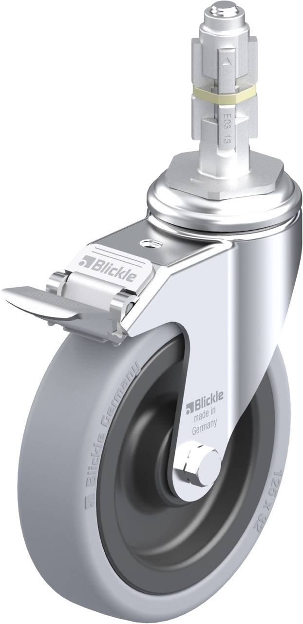 Blickle 225904 LKRA-VPA 126K-11-FI-E13 Forgóvillás görgő, rögzítővel KerékØ: 125 mm Teherbírás (max.): 120 kg 1 db