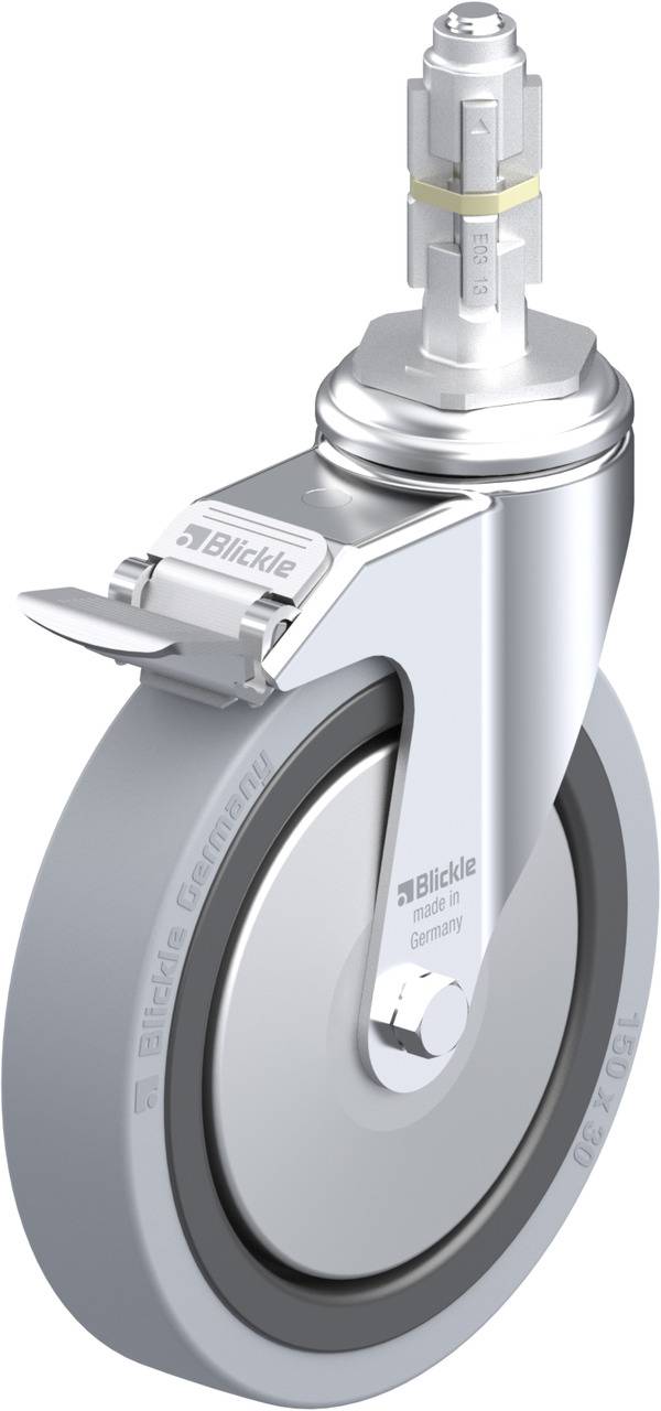 Blickle 345017 LKRA-VPA 150G-11-FI-FA-E13 Forgóvillás görgő, rögzítővel KerékØ: 150 mm Teherbírás (max.): 110 kg 1 db