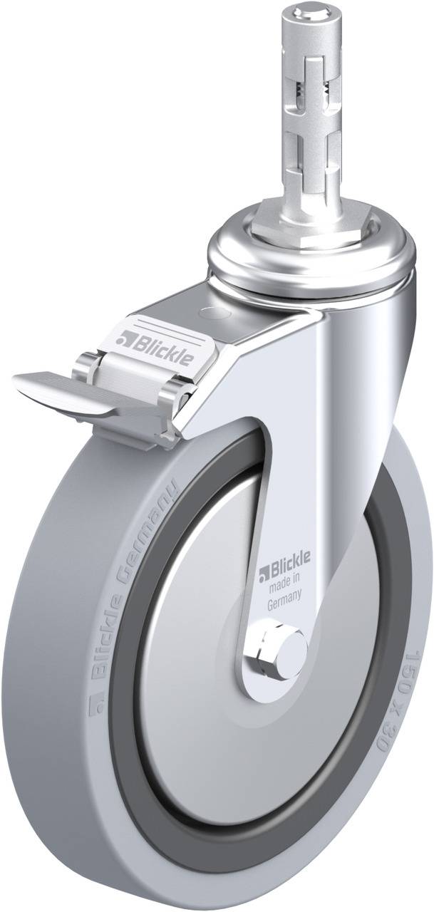 Blickle 322594 LKRA-VPA 150K-11-FI-FA-E11 Forgóvillás görgő, rögzítővel KerékØ: 150 mm Teherbírás (max.): 110 kg 1 db