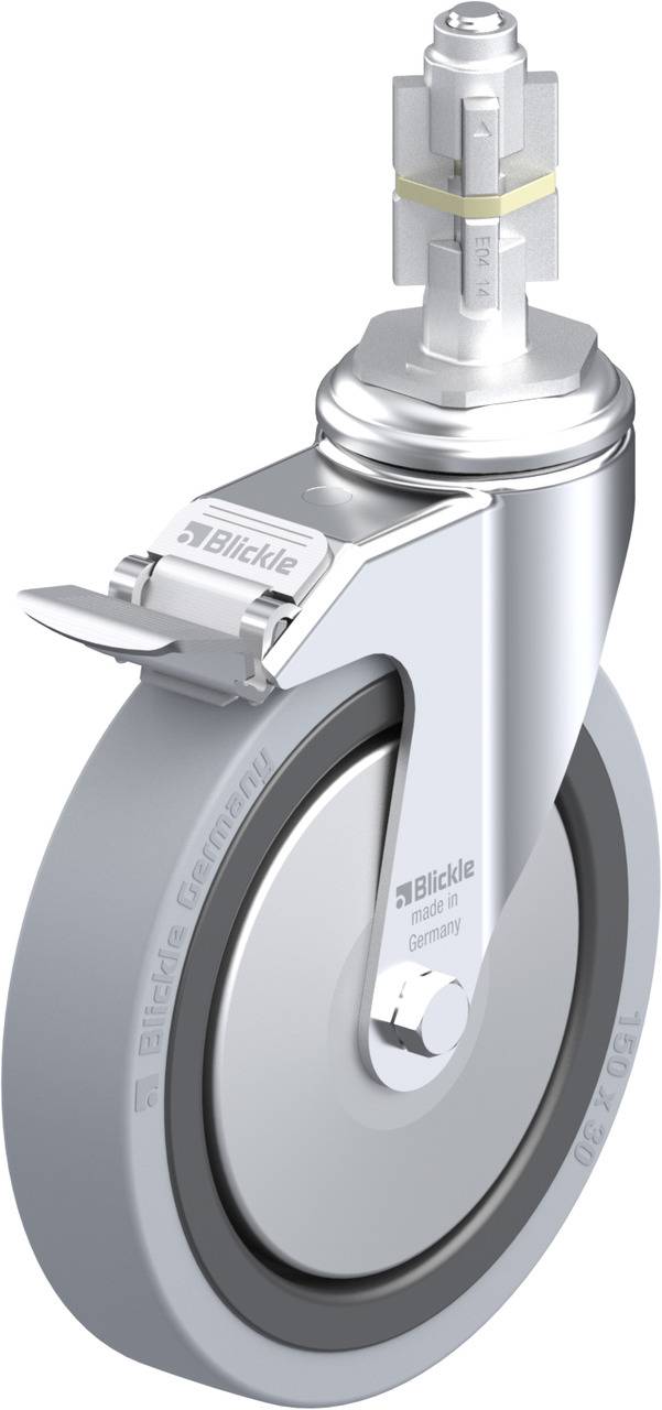 Blickle 334623 LKRA-VPA 150K-11-FI-FA-E14 Forgóvillás görgő, rögzítővel KerékØ: 150 mm Teherbírás (max.): 110 kg 1 db