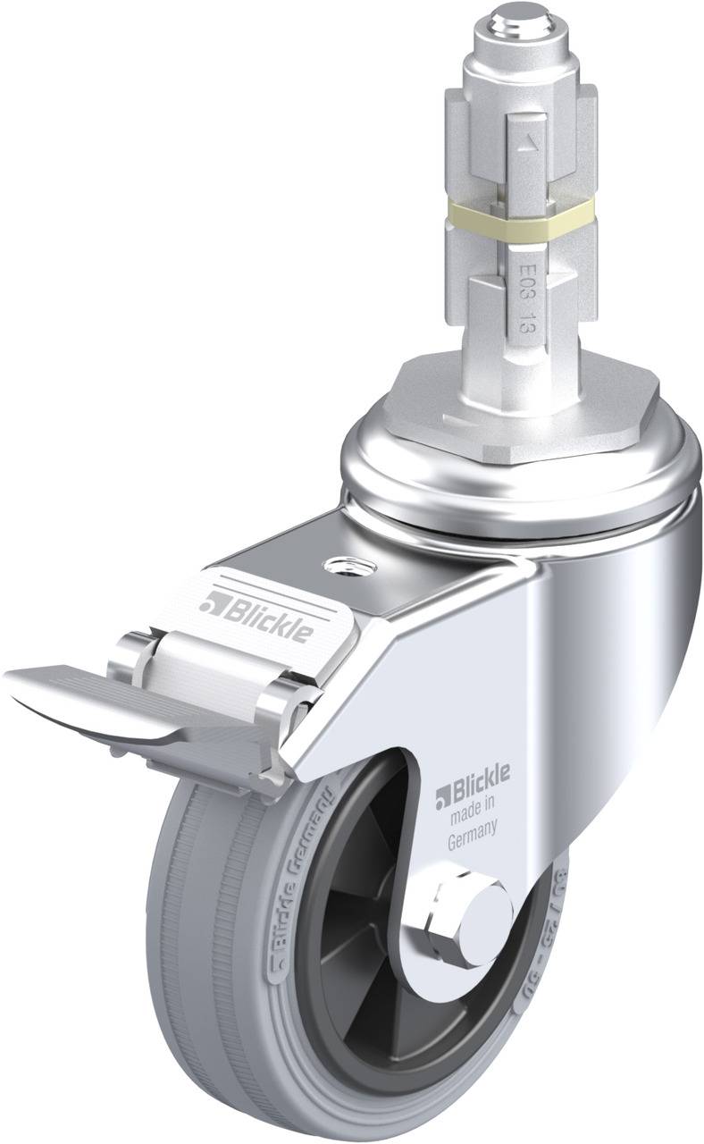 Blickle 327122 LKRA-VPA 80G-11-FI-E13 Forgóvillás görgő, rögzítővel KerékØ: 80 mm Teherbírás (max.): 80 kg 1 db