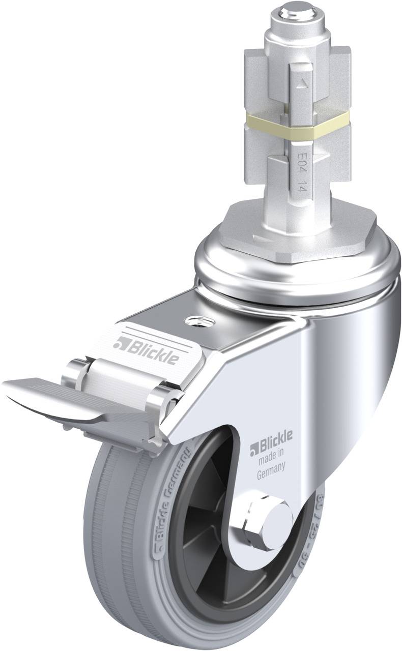 Blickle 341776 LKRA-VPA 80G-11-FI-E14 Forgóvillás görgő, rögzítővel KerékØ: 80 mm Teherbírás (max.): 80 kg 1 db