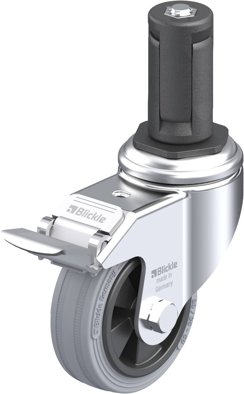 Blickle 848073 LKRA-VPA 80G-11-FI-ER14 Forgóvillás görgő, rögzítővel KerékØ: 80 mm Teherbírás (max.): 80 kg 1 db