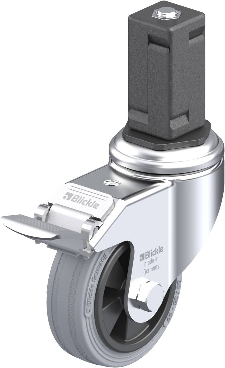 Blickle 848078 LKRA-VPA 80G-11-FI-EV15 Forgóvillás görgő, rögzítővel KerékØ: 80 mm Teherbírás (max.): 80 kg 1 db