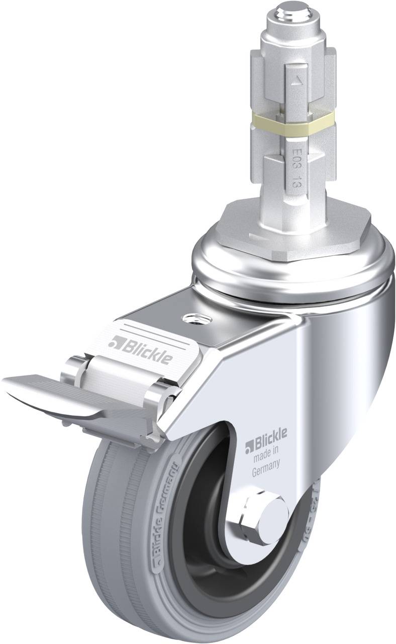 Blickle 337105 LKRA-VPA 80K-11-FI-E13 Forgóvillás görgő, rögzítővel KerékØ: 80 mm Teherbírás (max.): 80 kg 1 db