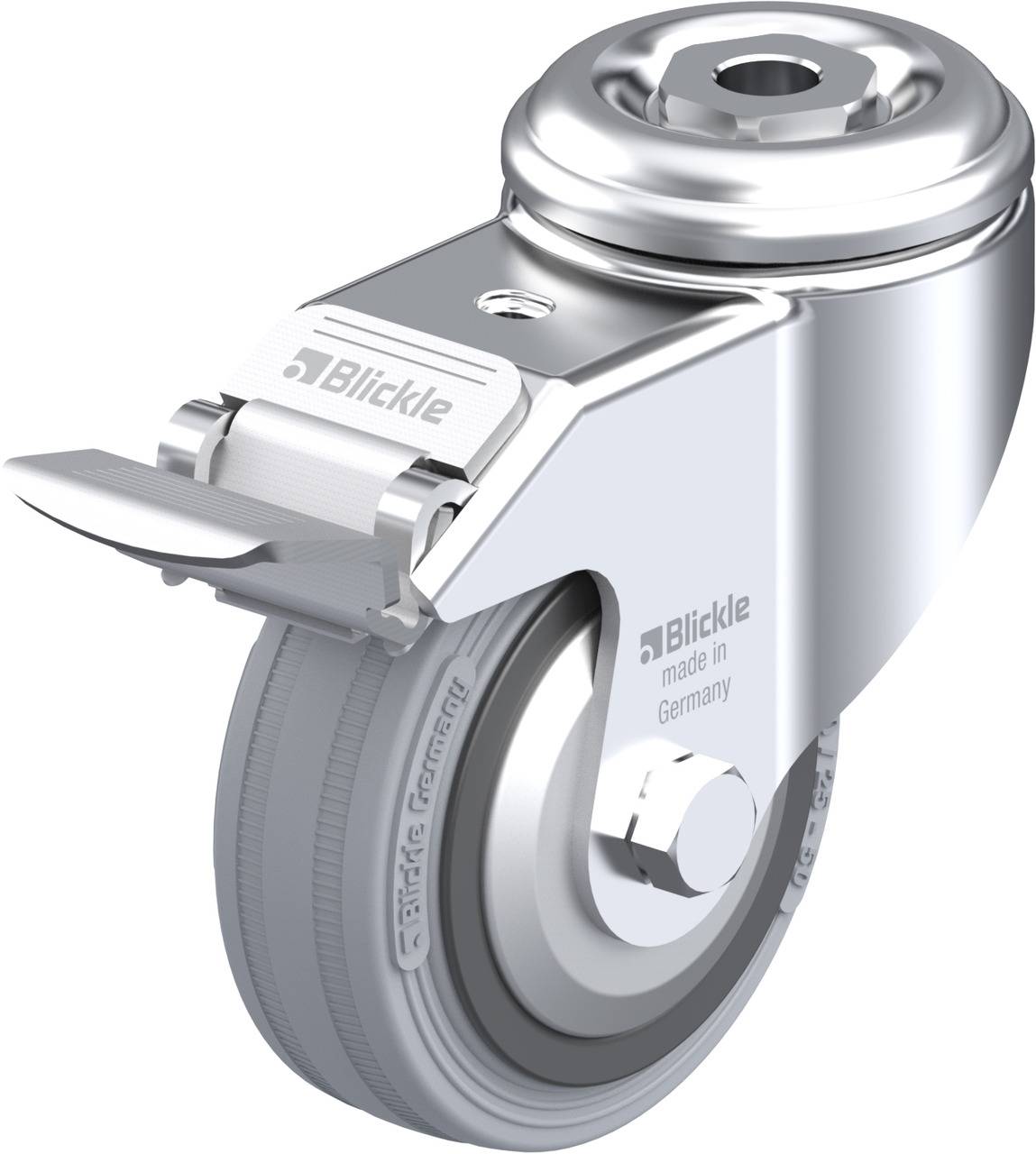 Blickle 738155 LKRA-VPA 80K-11-FI-FA Forgóvillás görgő, rögzítővel KerékØ: 80 mm Teherbírás (max.): 80 kg 1 db