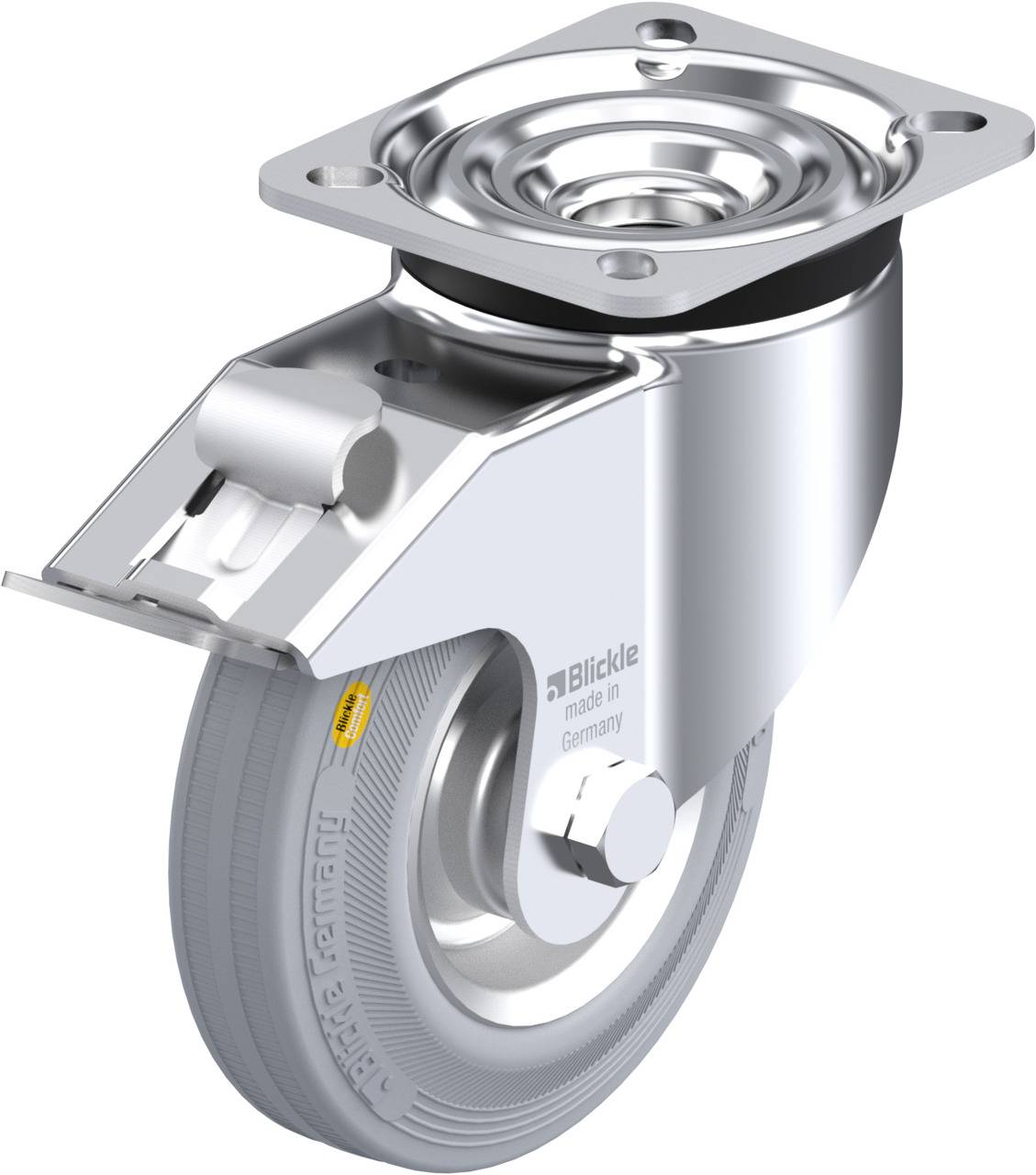 Blickle 656215 LK-RD 125R-1-FI-VLI Forgóvillás görgő, rögzítővel KerékØ: 125 mm Teherbírás (max.): 120 kg 1 db