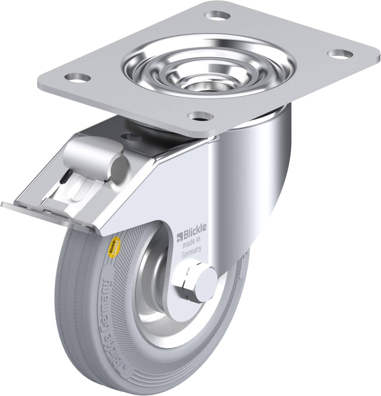 Blickle 688358 LK-RD 125R-3-FI-VLI Forgóvillás görgő, rögzítővel KerékØ: 125 mm Teherbírás (max.): 120 kg 1 db