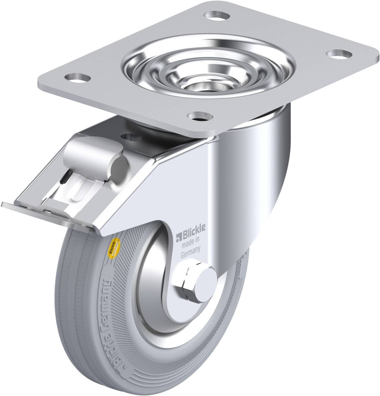 Blickle 750462 LK-RD 125R-3-FI-VLI-FA Forgóvillás görgő, rögzítővel KerékØ: 125 mm Teherbírás (max.): 120 kg 1 db