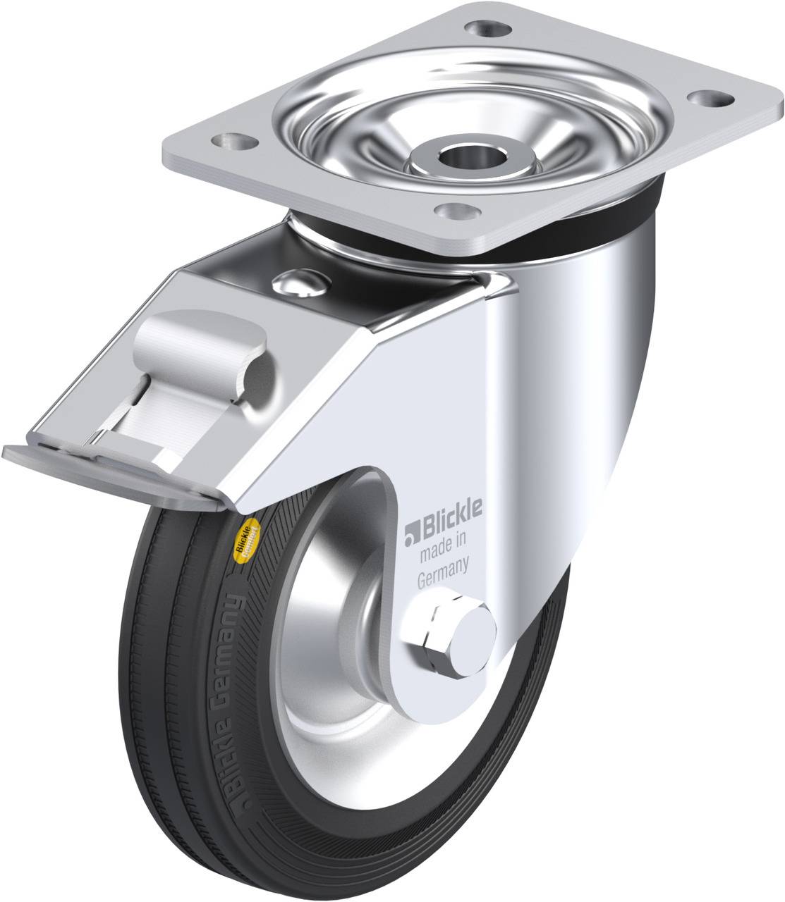 Blickle 615880 LK-RD 162R-FI Forgóvillás görgő, rögzítővel KerékØ: 160 mm Teherbírás (max.): 225 kg 1 db