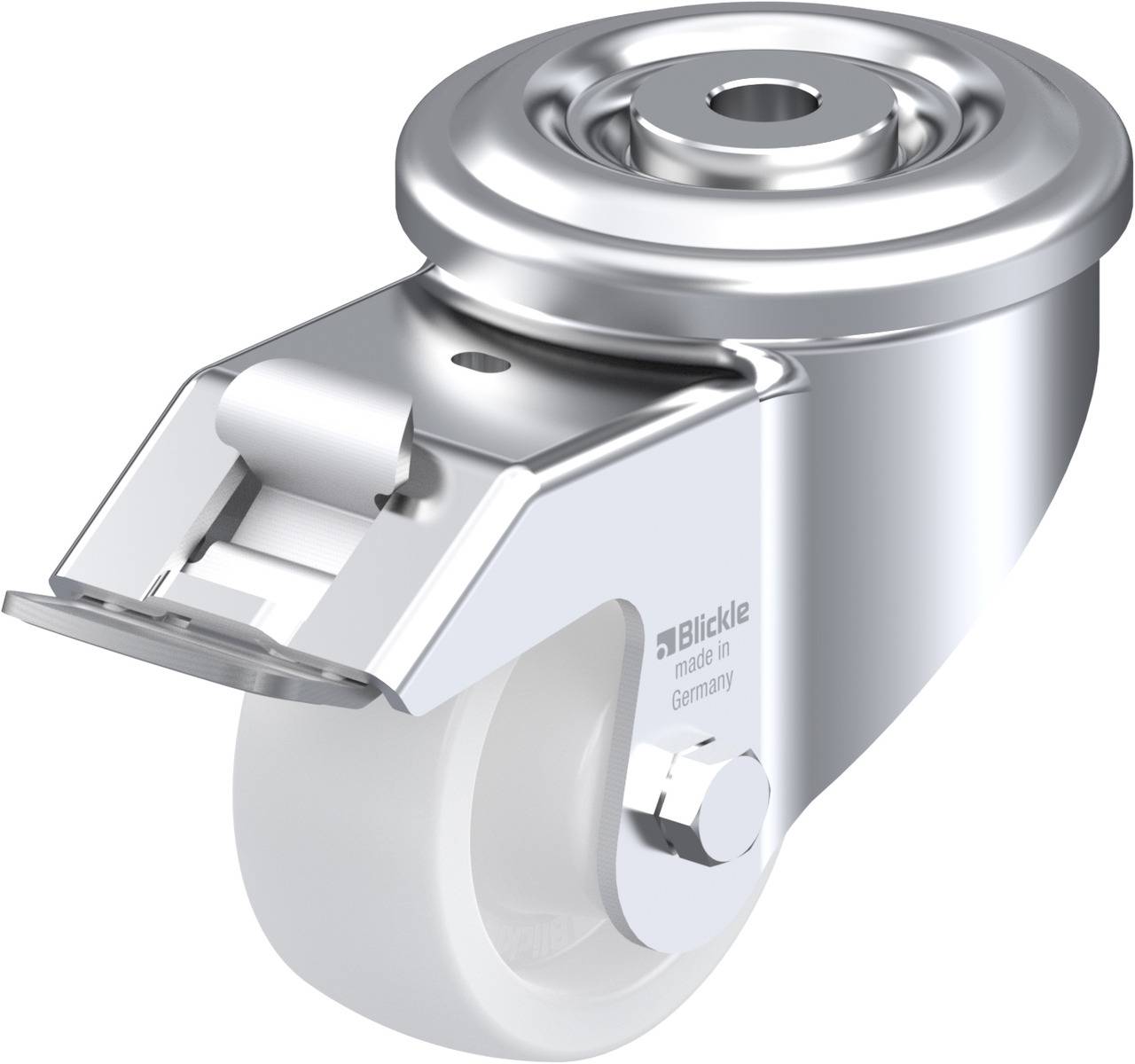 Blickle 758416 LKR-SPO 75G-FI Forgóvillás görgő, rögzítővel KerékØ: 75 mm Teherbírás (max.): 300 kg 1 db