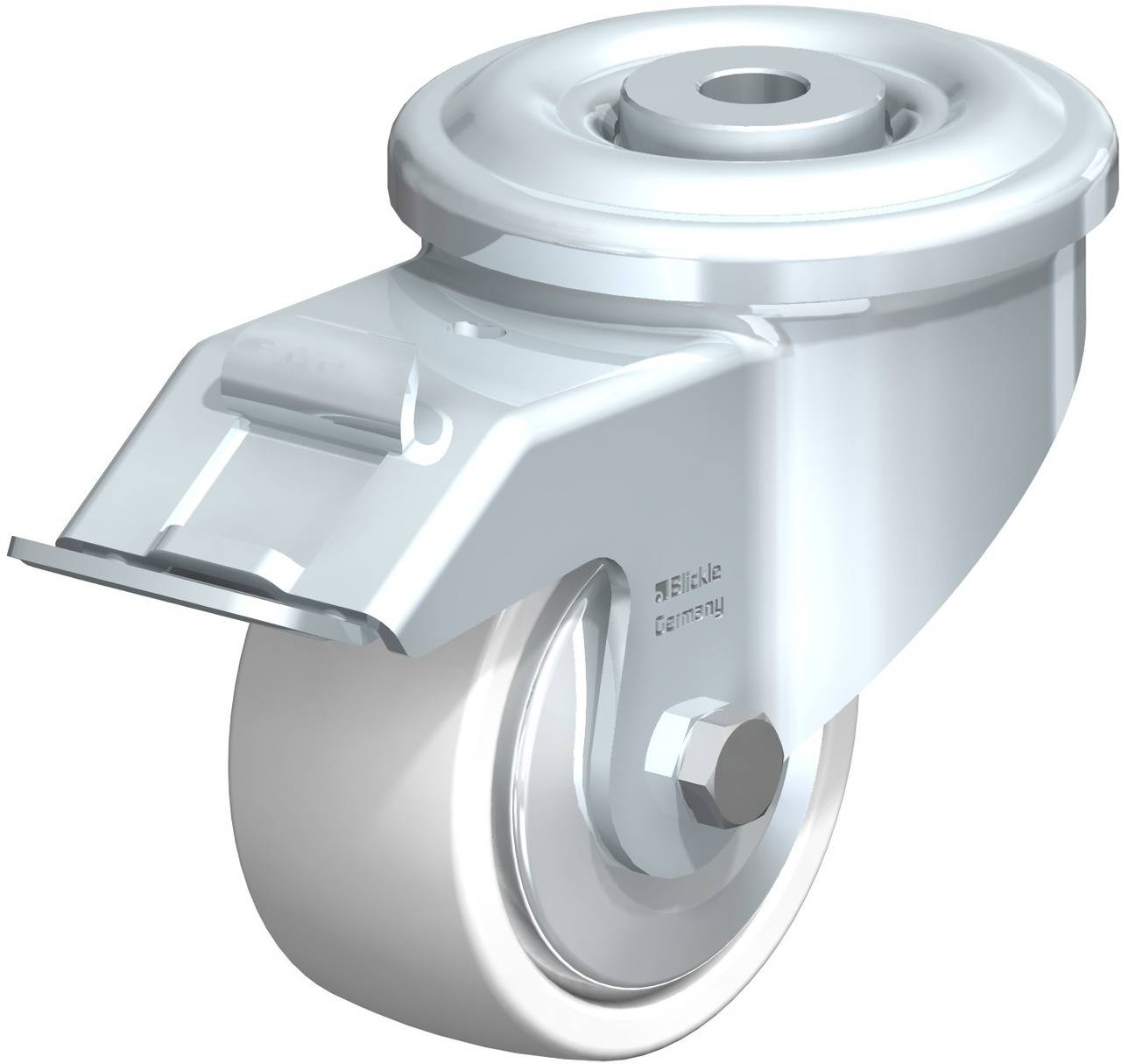 Blickle 852868 LKR-SPO 80K-FI-FA Forgóvillás görgő, rögzítővel KerékØ: 80 mm Teherbírás (max.): 350 kg 1 db