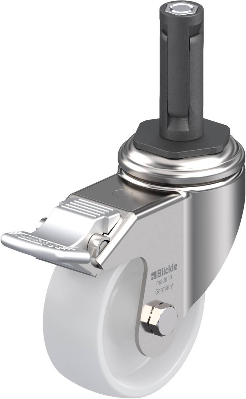 Blickle 853529 LKRXA-PO 80G-11-FI-EXR12 Forgóvillás görgő, rögzítővel KerékØ: 80 mm Teherbírás (max.): 120 kg 1 db