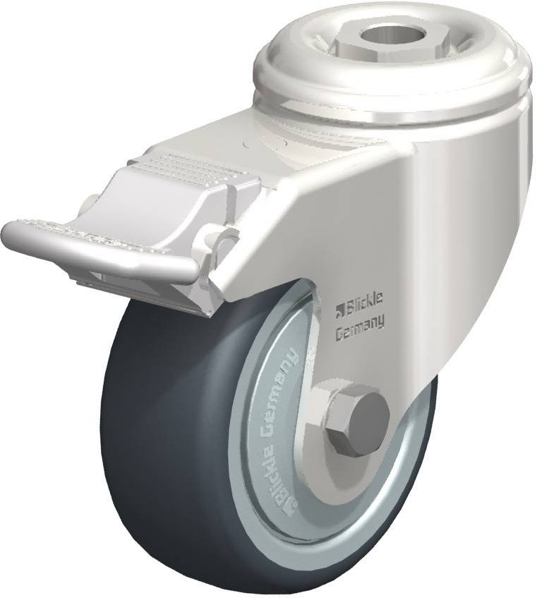 Blickle 574335 LKRXA-TPA 80KFD-FI Forgóvillás görgő, rögzítővel KerékØ: 80 mm Teherbírás (max.): 100 kg 1 db
