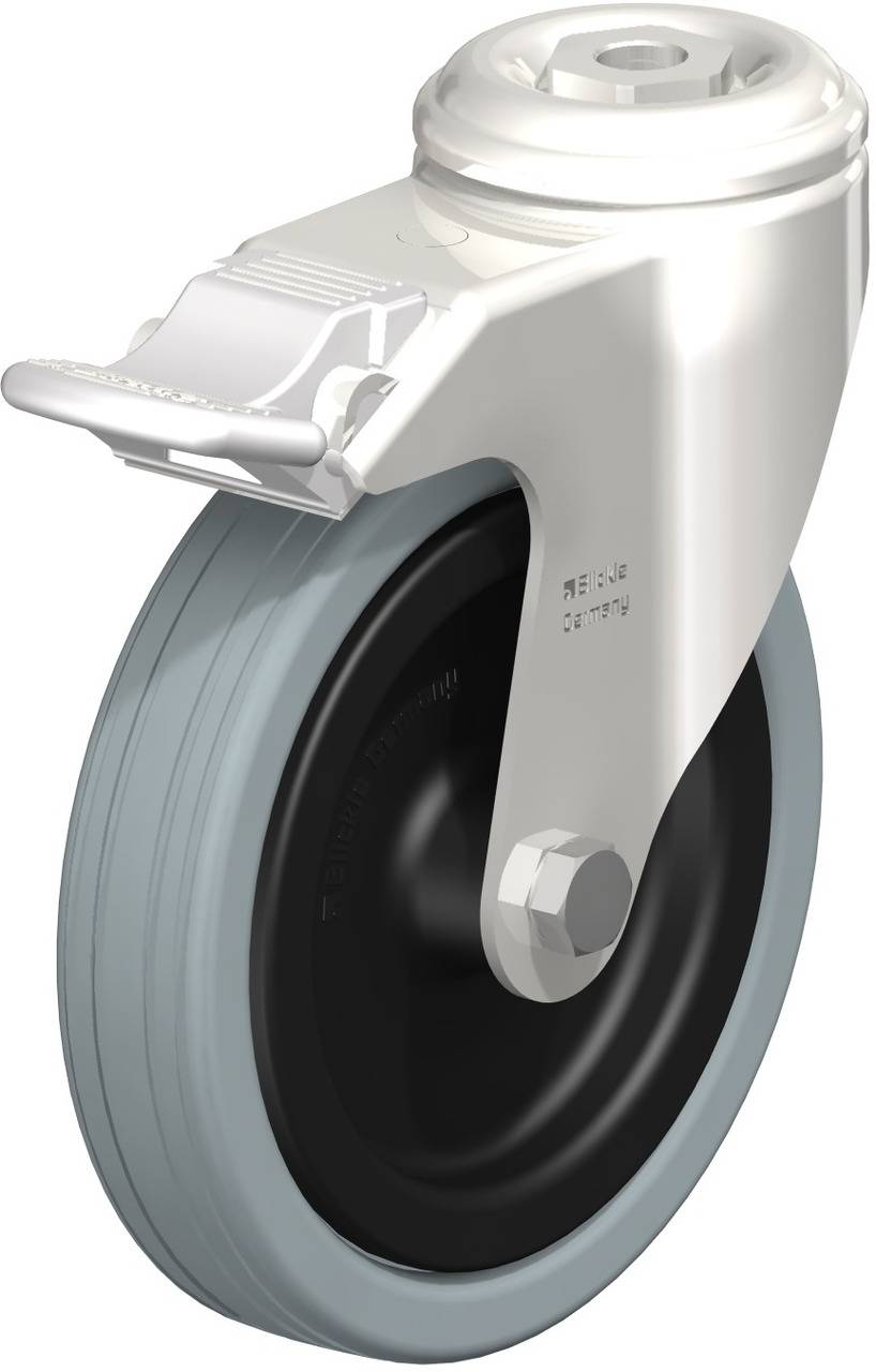 Blickle 224378 LKRXA-VPA 125G-FI Forgóvillás görgő, rögzítővel KerékØ: 125 mm Teherbírás (max.): 100 kg 1 db