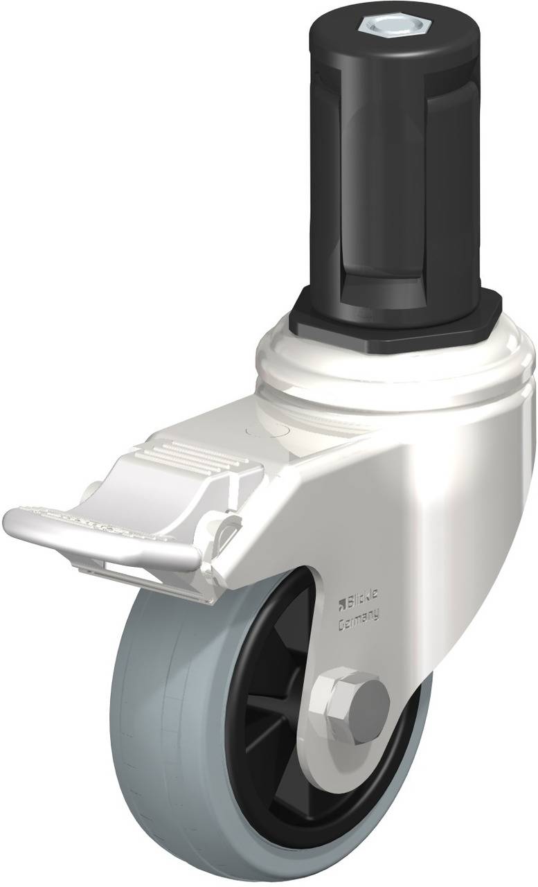 Blickle 853241 LKRXA-VPA 80G-11-FI-EXR15 Forgóvillás görgő, rögzítővel KerékØ: 80 mm Teherbírás (max.): 80 kg 1 db