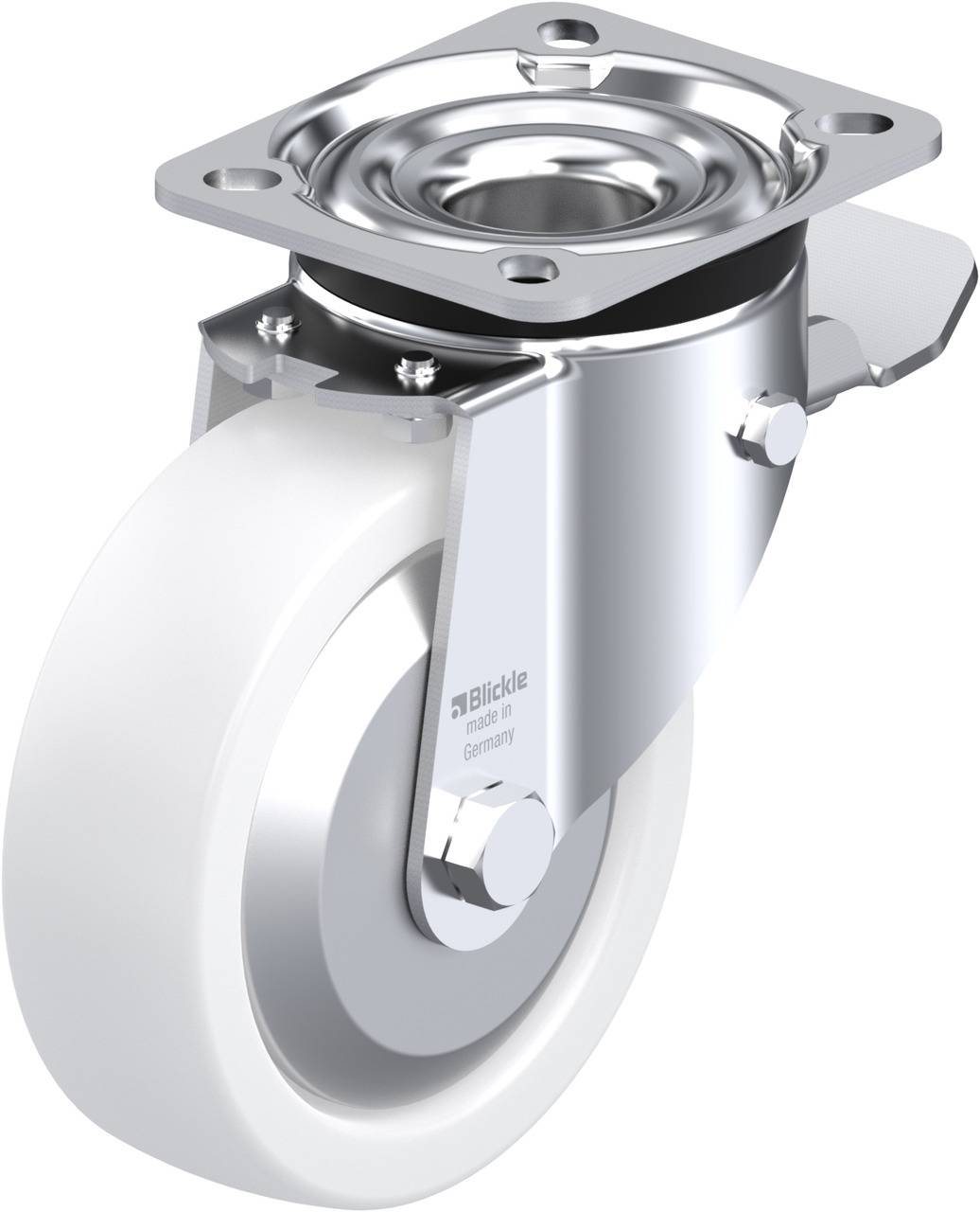 Blickle 302638 LK-SPO 125G-1-ST-FA Forgóvillás görgő, rögzítővel KerékØ: 125 mm Teherbírás (max.): 350 kg 1 db