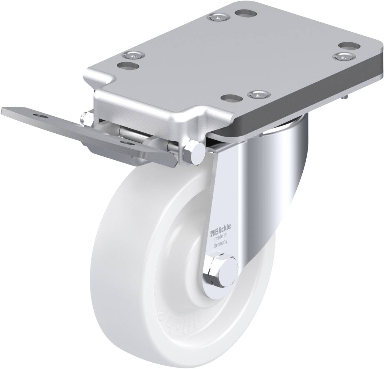 Blickle 679662 LK-SPO 125G-3-IS Forgóvillás görgő, rögzítővel KerékØ: 125 mm Teherbírás (max.): 350 kg 1 db