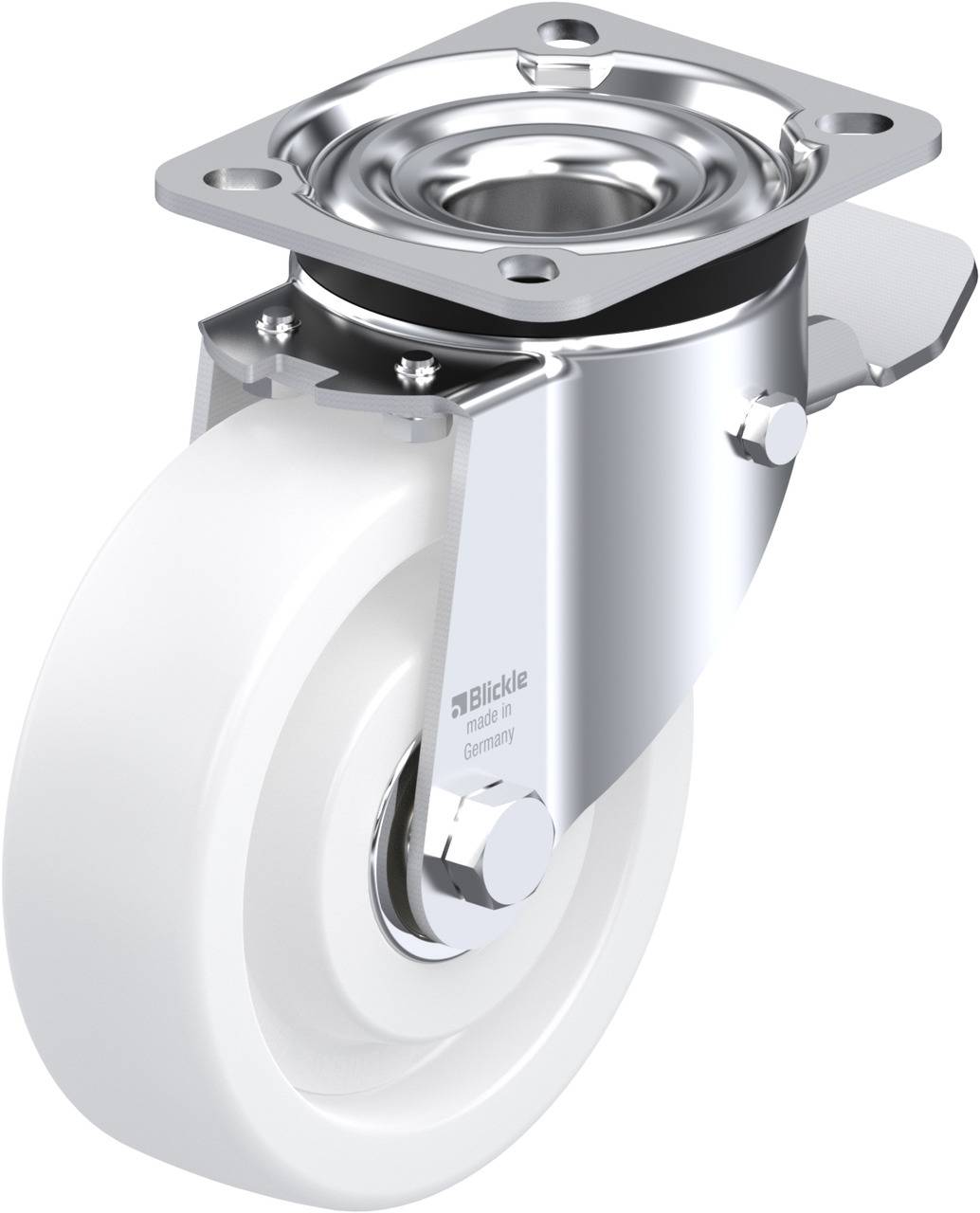 Blickle 270256 LK-SPO 125K-1-ST Forgóvillás görgő, rögzítővel KerékØ: 125 mm Teherbírás (max.): 350 kg 1 db