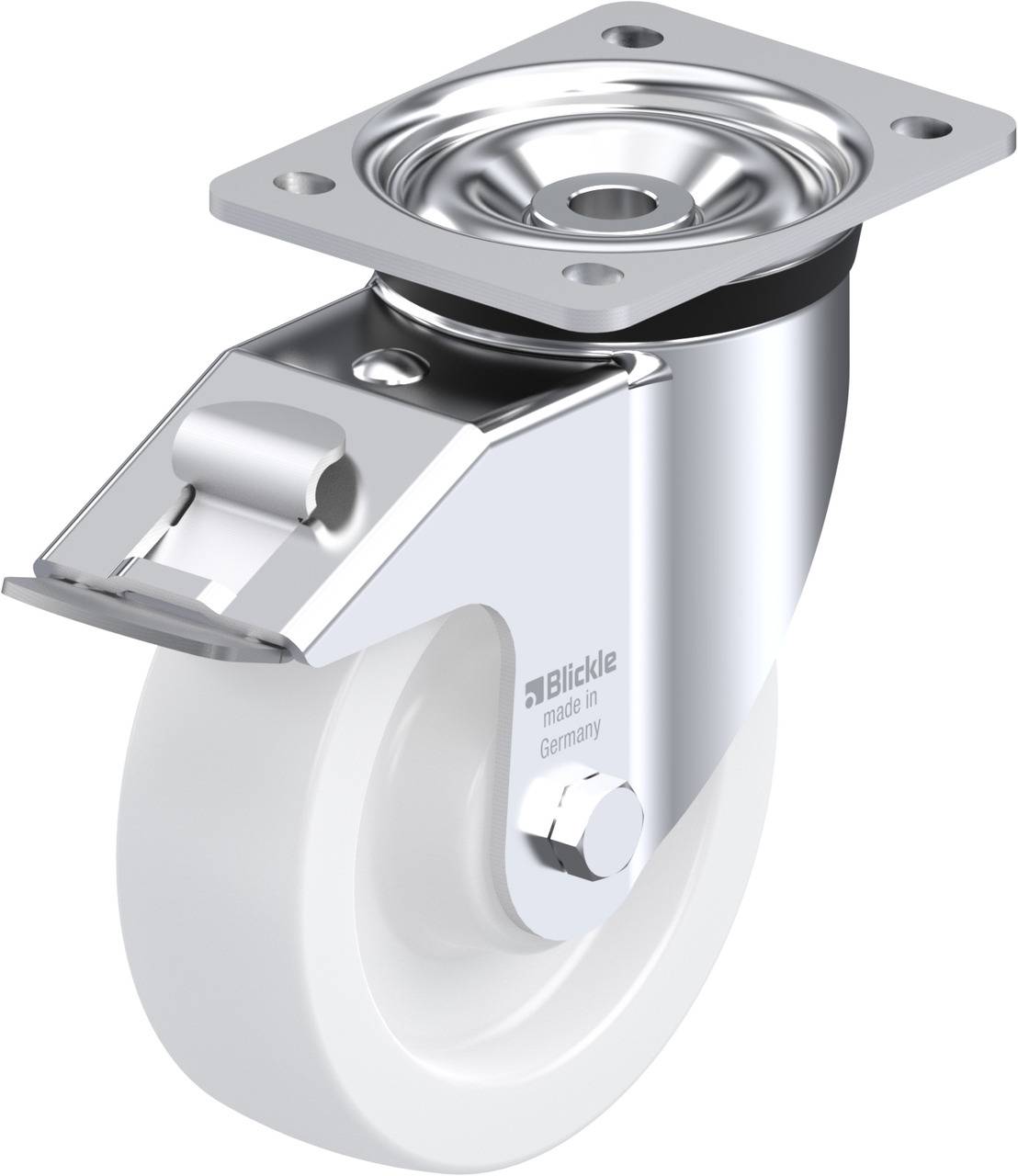 Blickle 754873 LK-SPO 160G-FI Forgóvillás görgő, rögzítővel KerékØ: 160 mm Teherbírás (max.): 600 kg 1 db