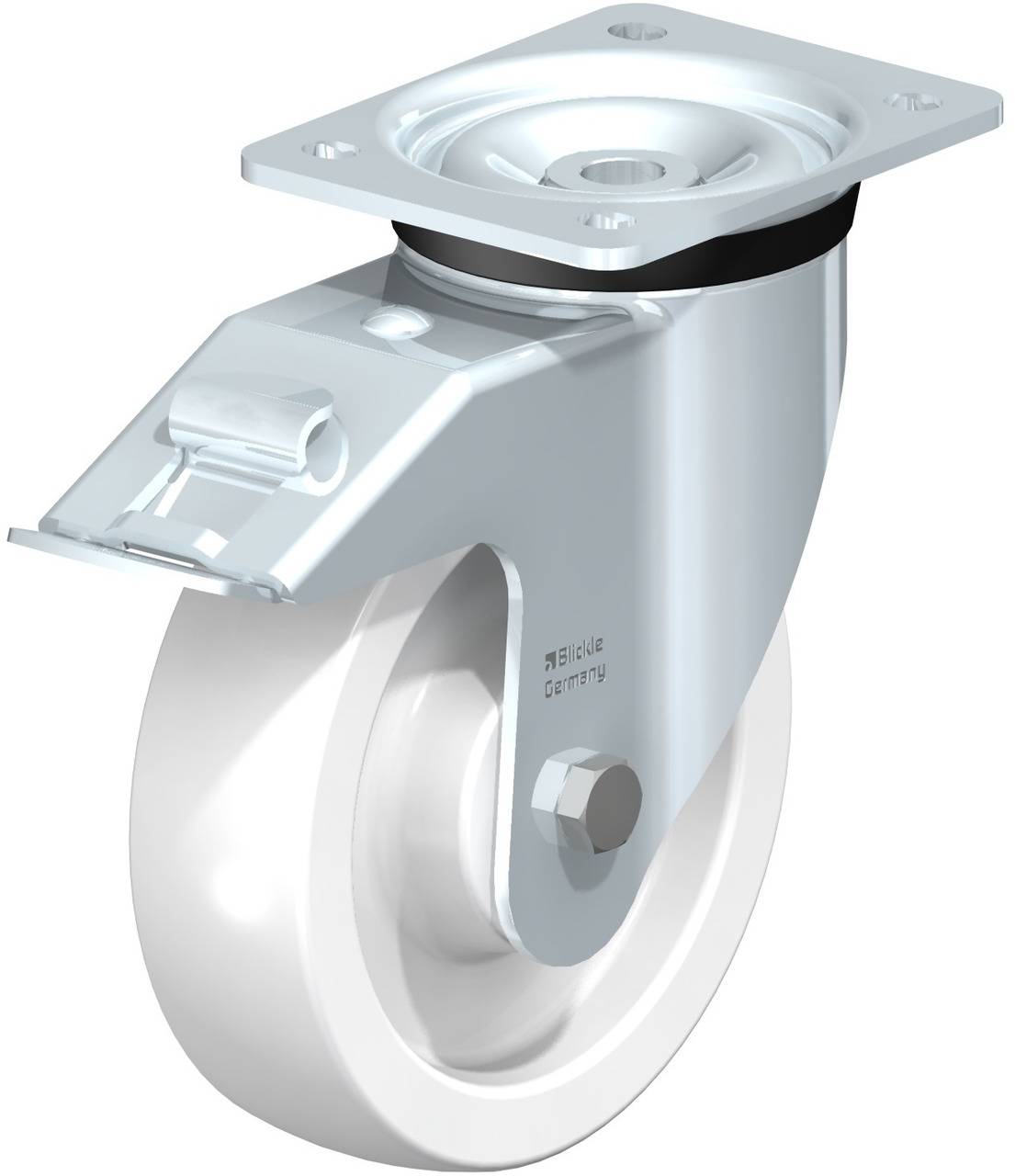 Blickle 654632 LK-SPO 175G-FI Forgóvillás görgő, rögzítővel KerékØ: 175 mm Teherbírás (max.): 600 kg 1 db