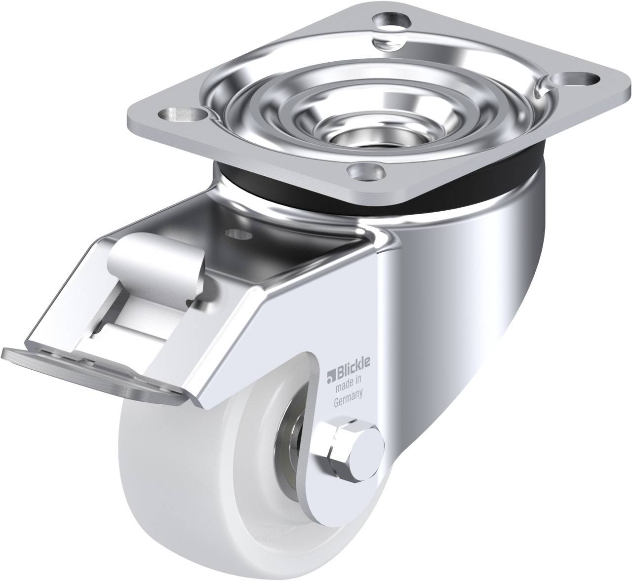 Blickle 758411 LK-SPO 75K-FI Forgóvillás görgő, rögzítővel KerékØ: 75 mm Teherbírás (max.): 300 kg 1 db