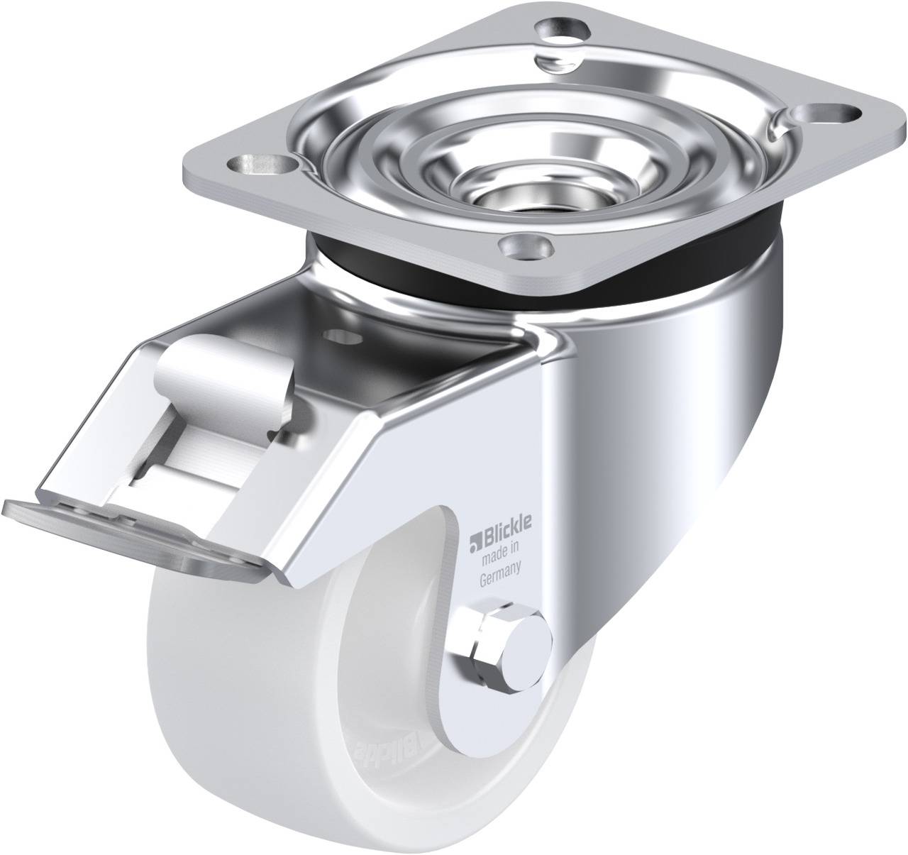 Blickle 754877 LK-SPO 80G-FI Forgóvillás görgő, rögzítővel KerékØ: 80 mm Teherbírás (max.): 350 kg 1 db