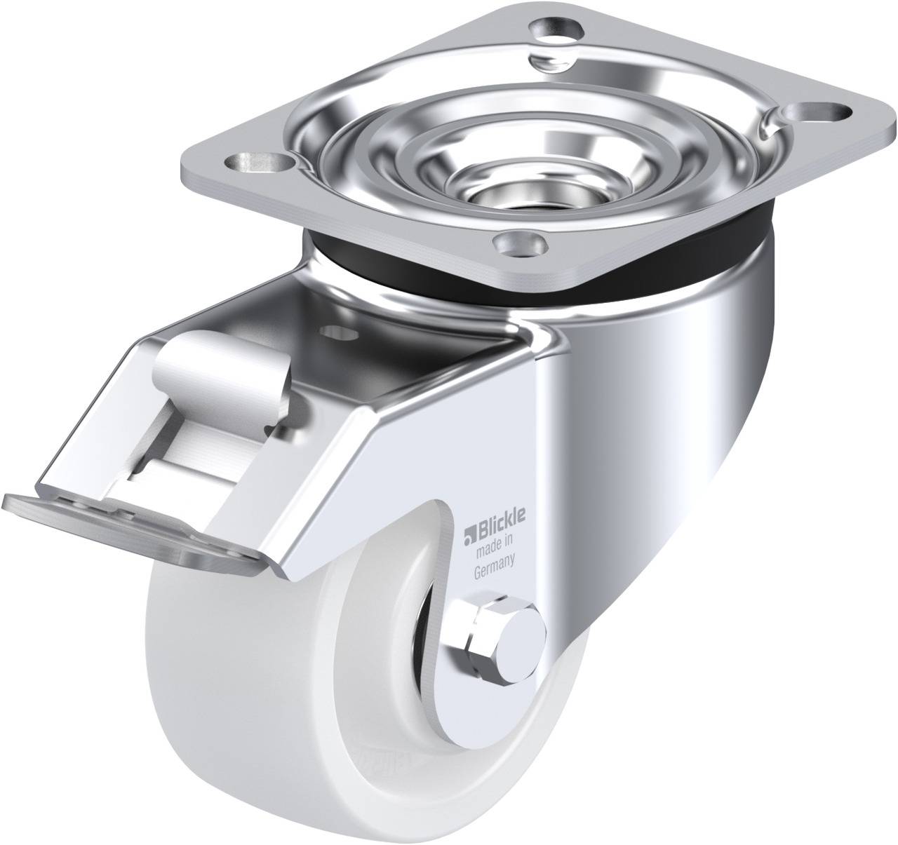 Blickle 754879 LK-SPO 80K-FI Forgóvillás görgő, rögzítővel KerékØ: 80 mm Teherbírás (max.): 350 kg 1 db