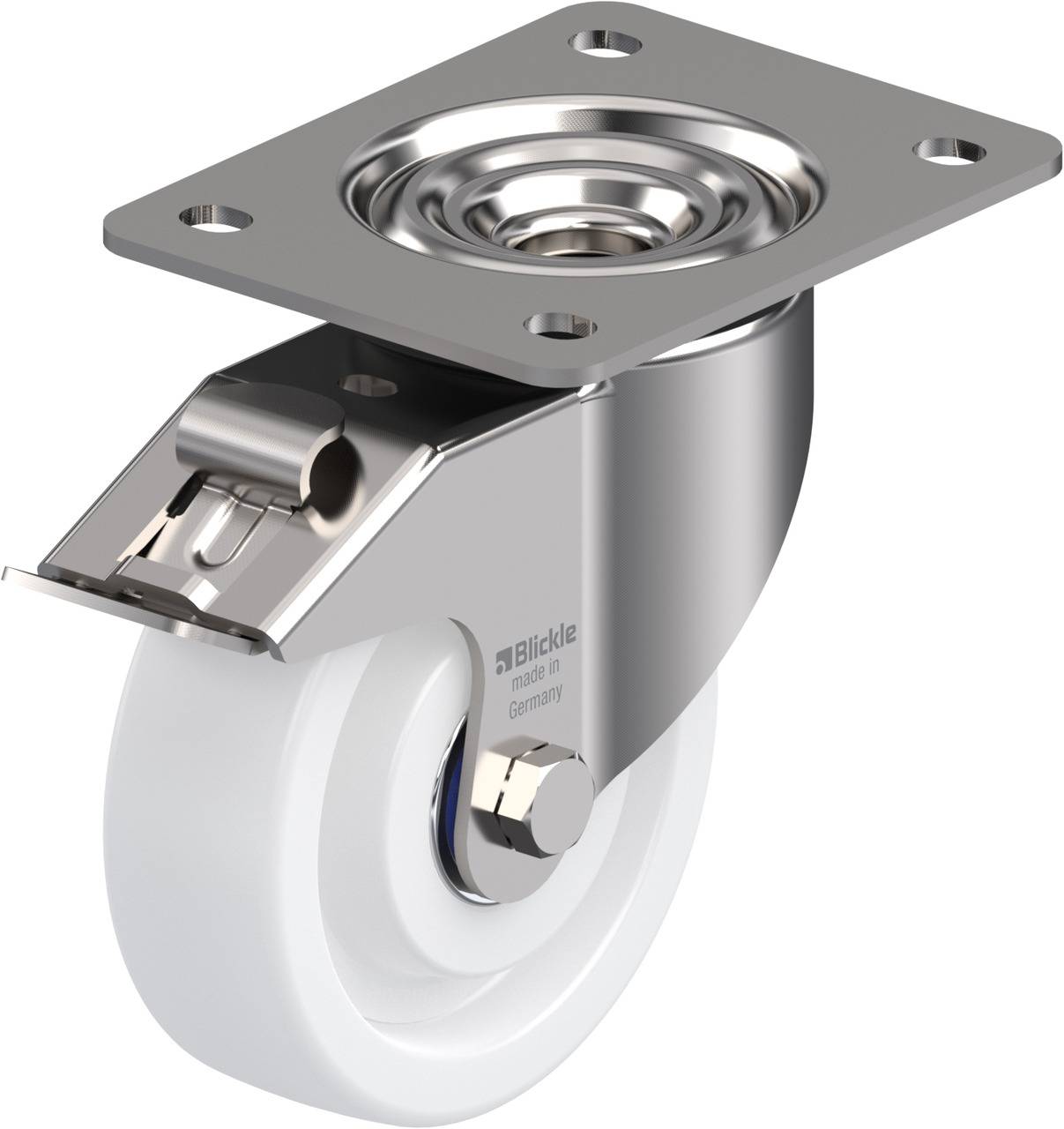 Blickle 754916 LKX-SPO 125XK-3-FI Forgóvillás görgő, rögzítővel KerékØ: 125 mm Teherbírás (max.): 350 kg 1 db