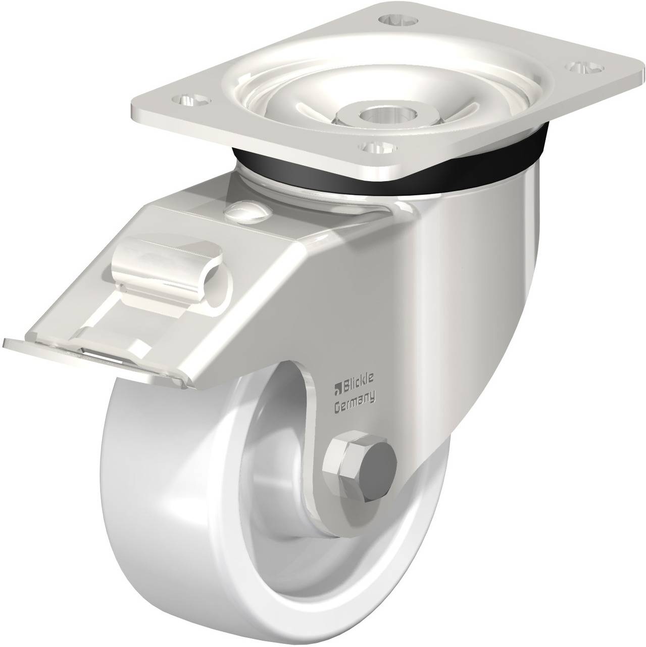 Blickle 602458 LKX-SPO 127G-FI Forgóvillás görgő, rögzítővel KerékØ: 125 mm Teherbírás (max.): 750 kg 1 db