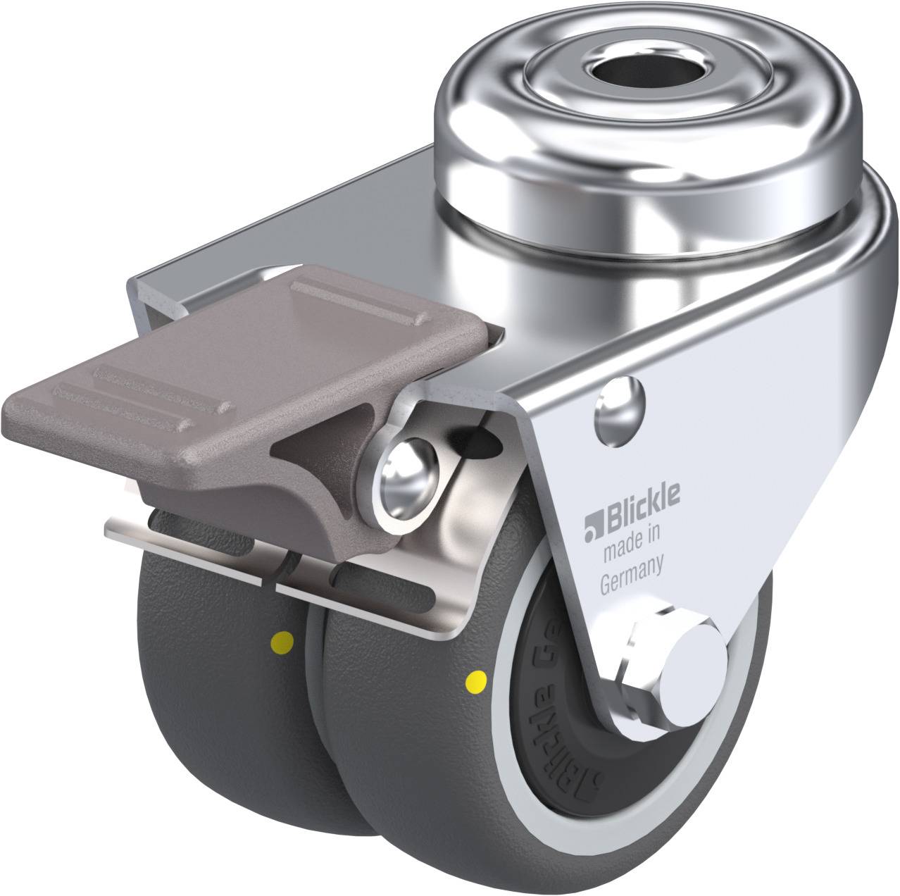 Blickle 848938 LMDA-PATH 50KF-FI-ELS Kettős forgó kerék KerékØ: 50 mm Teherbírás (max.): 80 kg 1 db
