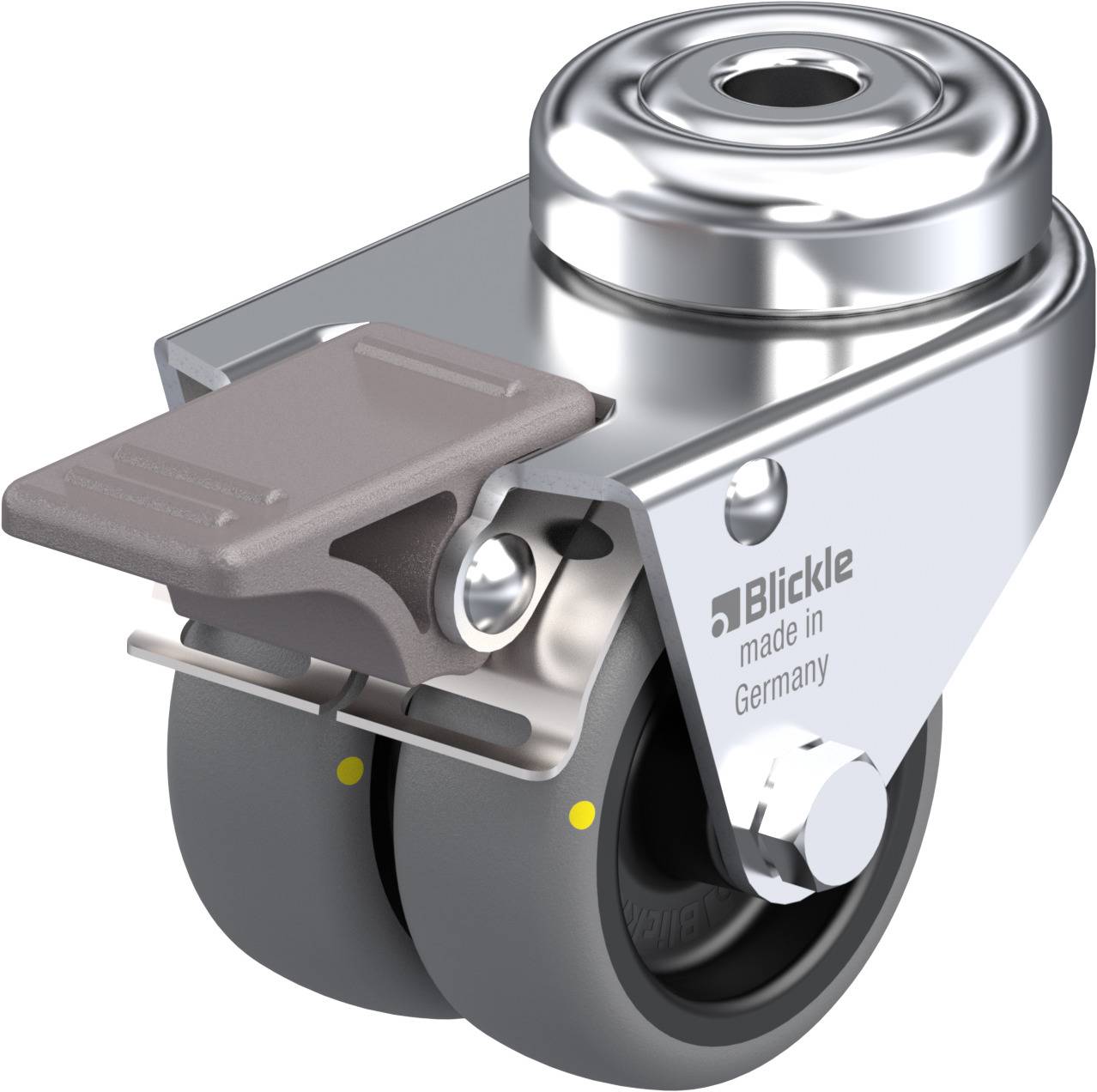 Blickle 738278 LMDA-TPA 50G-FI-ELS Kettős forgó kerék KerékØ: 50 mm Teherbírás (max.): 60 kg 1 db