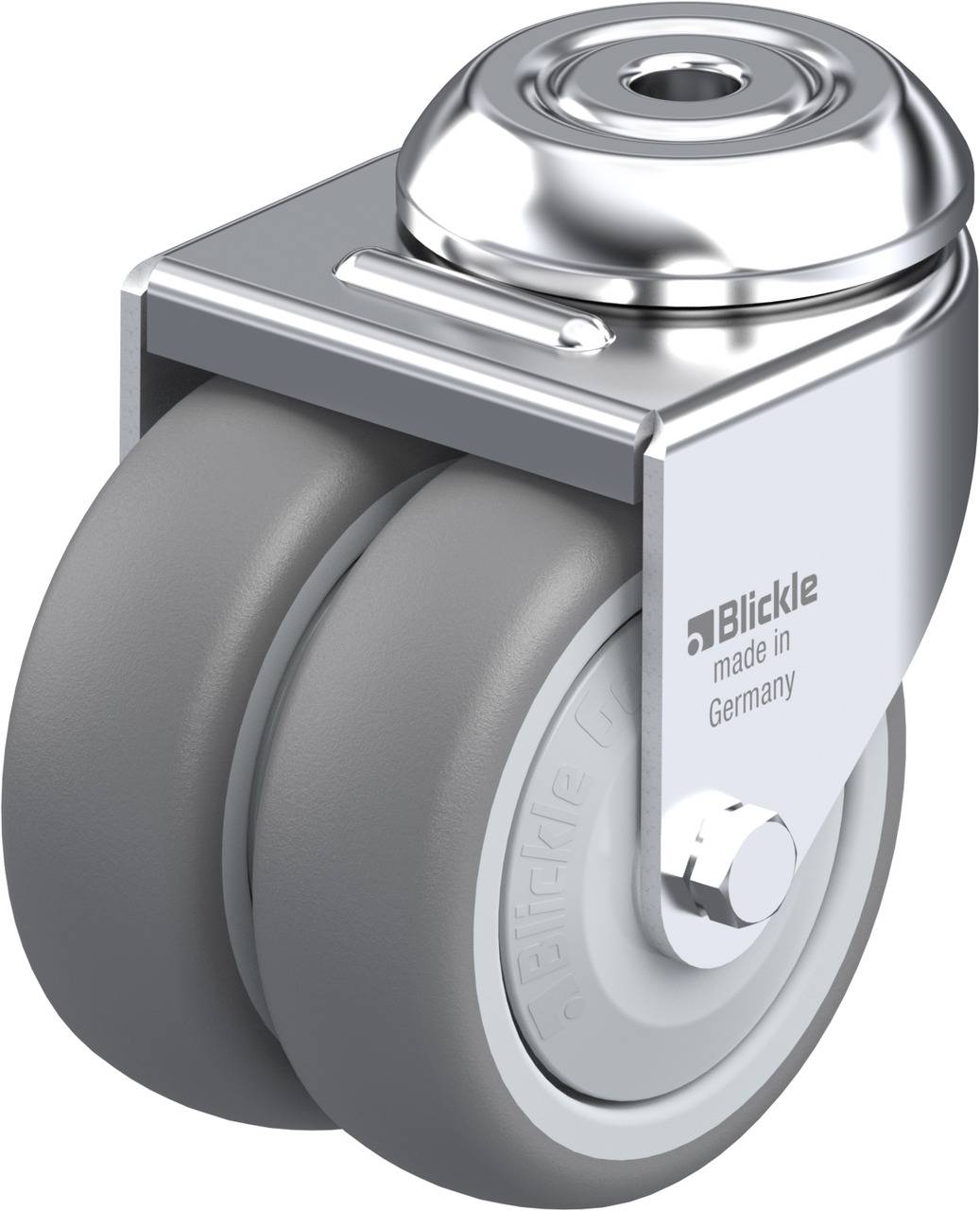 Blickle 574442 LMDA-TPA 75KF Kettős forgó kerék KerékØ: 75 mm Teherbírás (max.): 100 kg 1 db