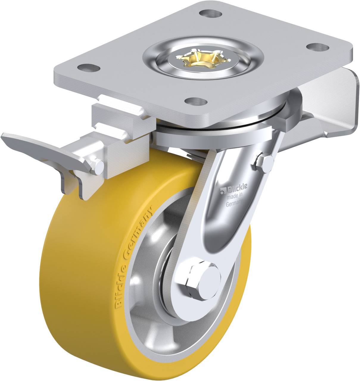 Blickle 743337 LO-ALTH 127K-ST-RI4 Forgóvillás görgő, rögzítővel KerékØ: 125 mm Teherbírás (max.): 750 kg 1 db