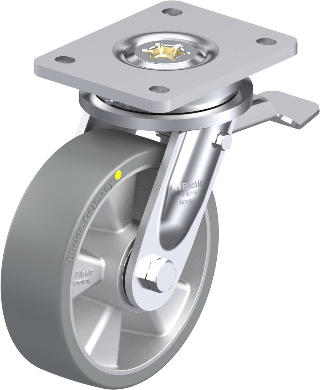 Blickle 647172 LO-ALTH 160K-ST-AS Forgóvillás görgő, rögzítővel KerékØ: 160 mm Teherbírás (max.): 750 kg 1 db