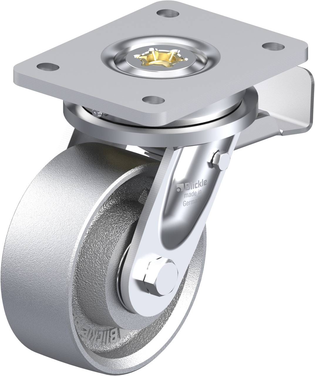 Blickle 635680 LO-G 127K-ST Forgóvillás görgő, rögzítővel KerékØ: 125 mm Teherbírás (max.): 750 kg 1 db
