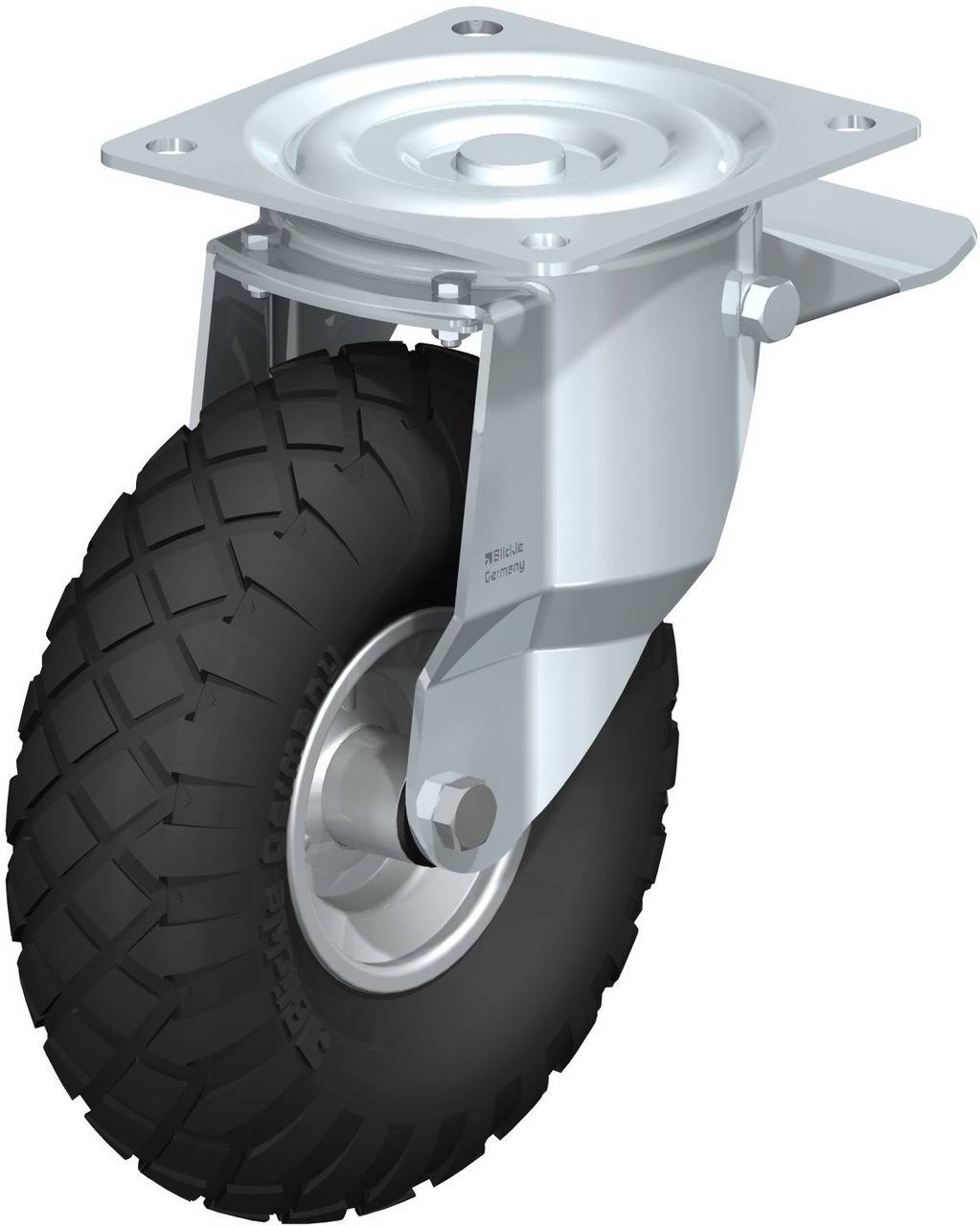 Blickle 285510 L-P 263R-ST Forgóvillás görgő, rögzítővel KerékØ: 260 mm Teherbírás (max.): 150 kg 1 db