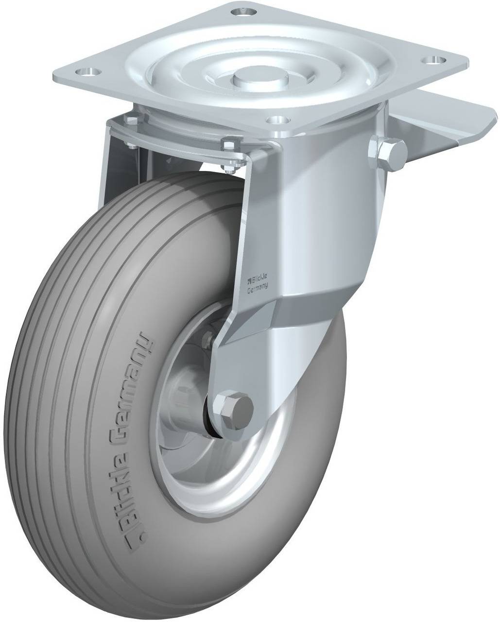 Blickle 434415 L-P 265R-ST-SG Forgóvillás görgő, rögzítővel KerékØ: 260 mm Teherbírás (max.): 250 kg 1 db